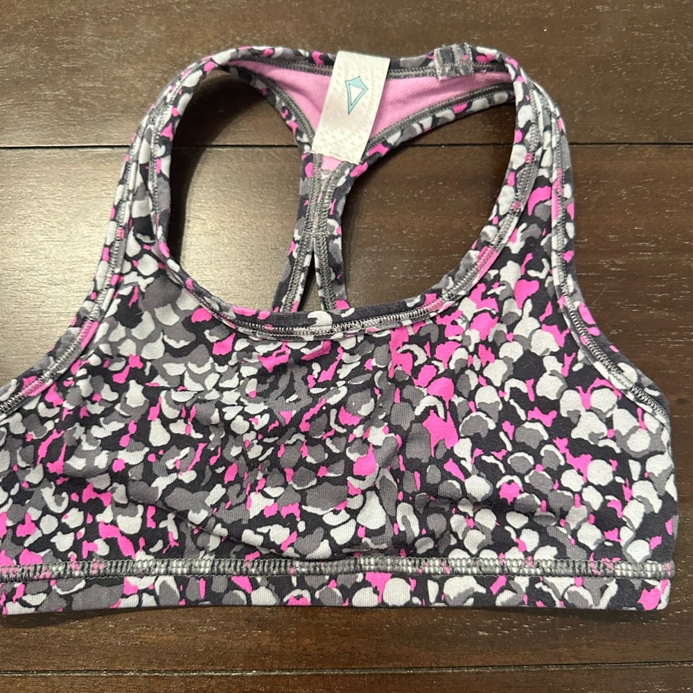 Reversible multicolored Ivivva kids size 4 bra
